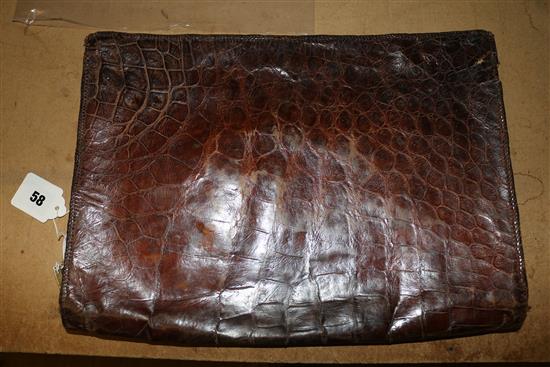 Crocodile skin folio